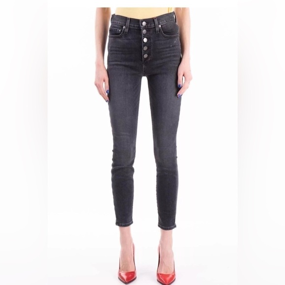AO.LA by Alice + Olivia high rise skinny jeans in purple (currant) Size 29 NWT - Picture 14 of 16